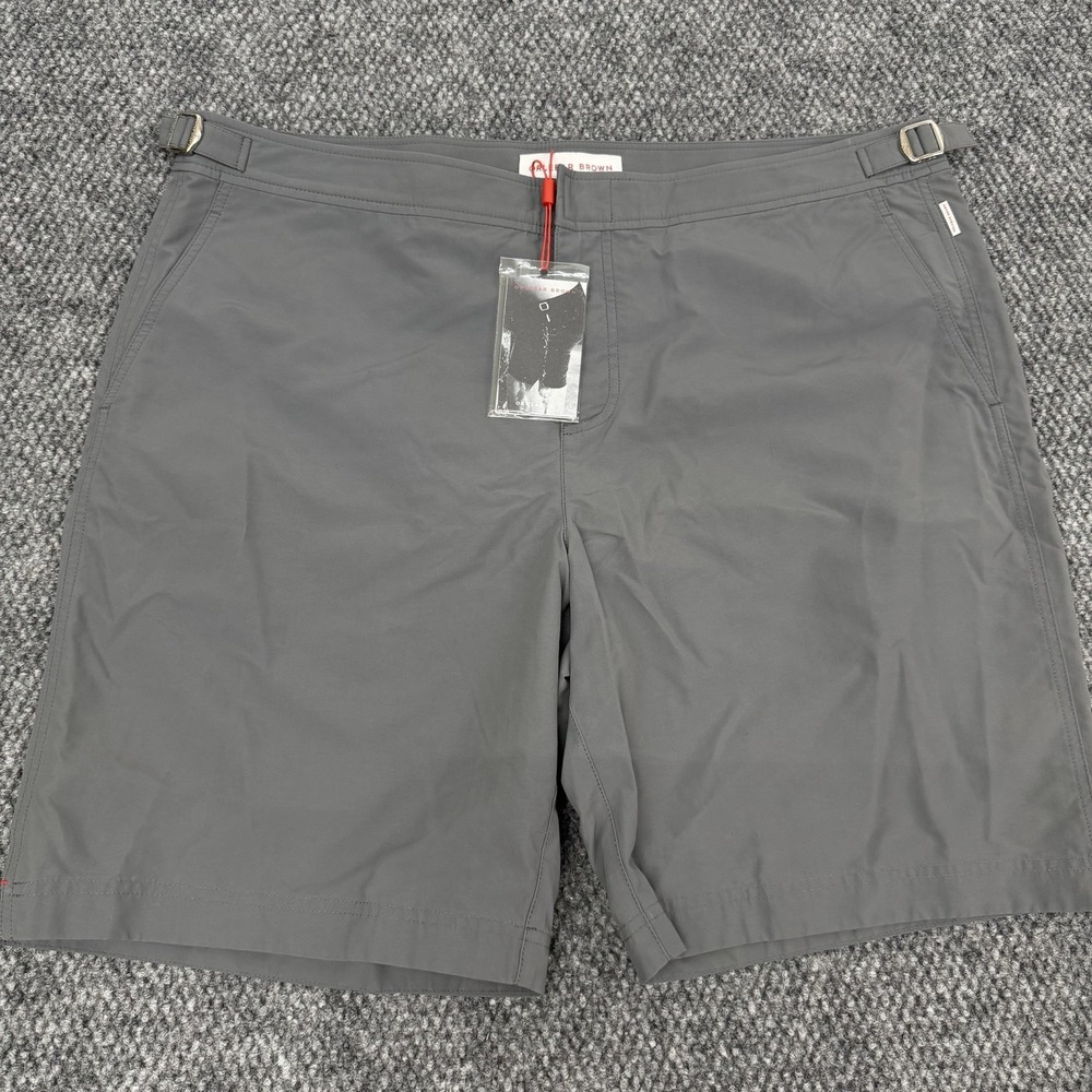 Orlebar Brown Dane II Men's 38 Lined Swim Shorts Trunks Gray - New - Picture 1 of 13